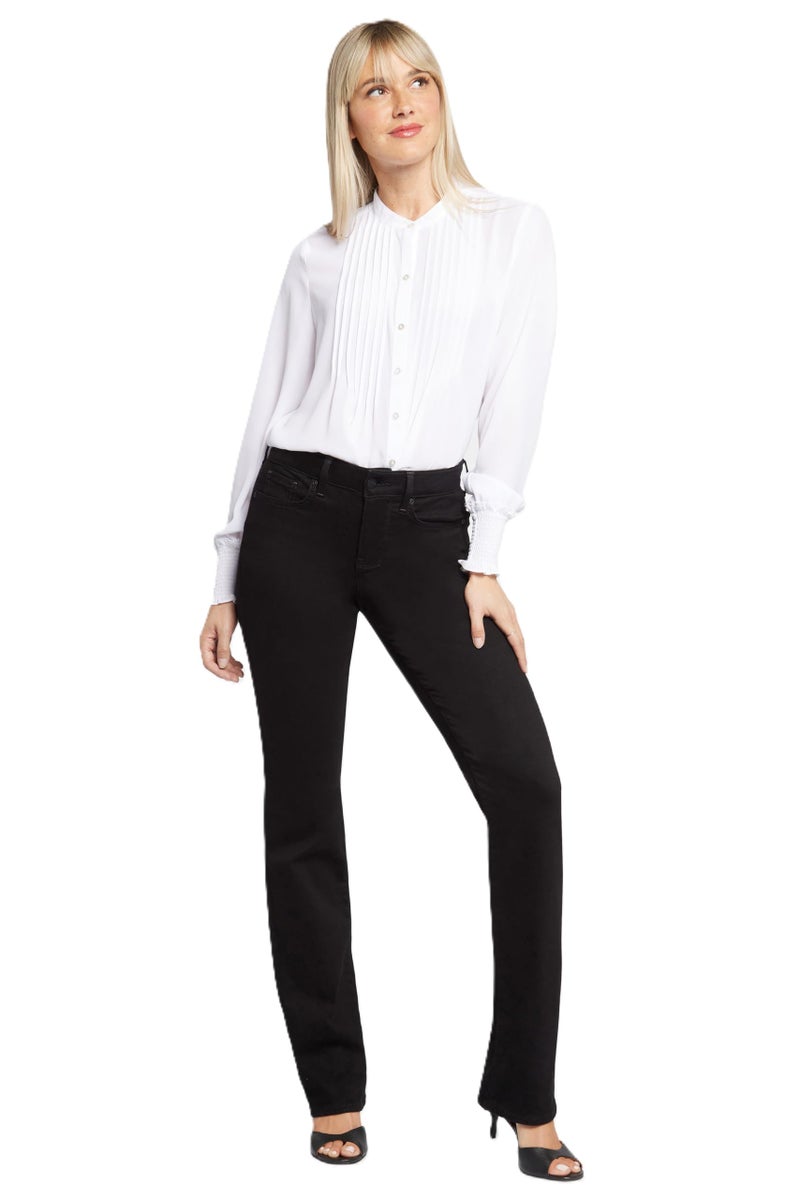 NYDJ Women's Marilyn Straight Denim Jeans, Black, 10 - Image 1